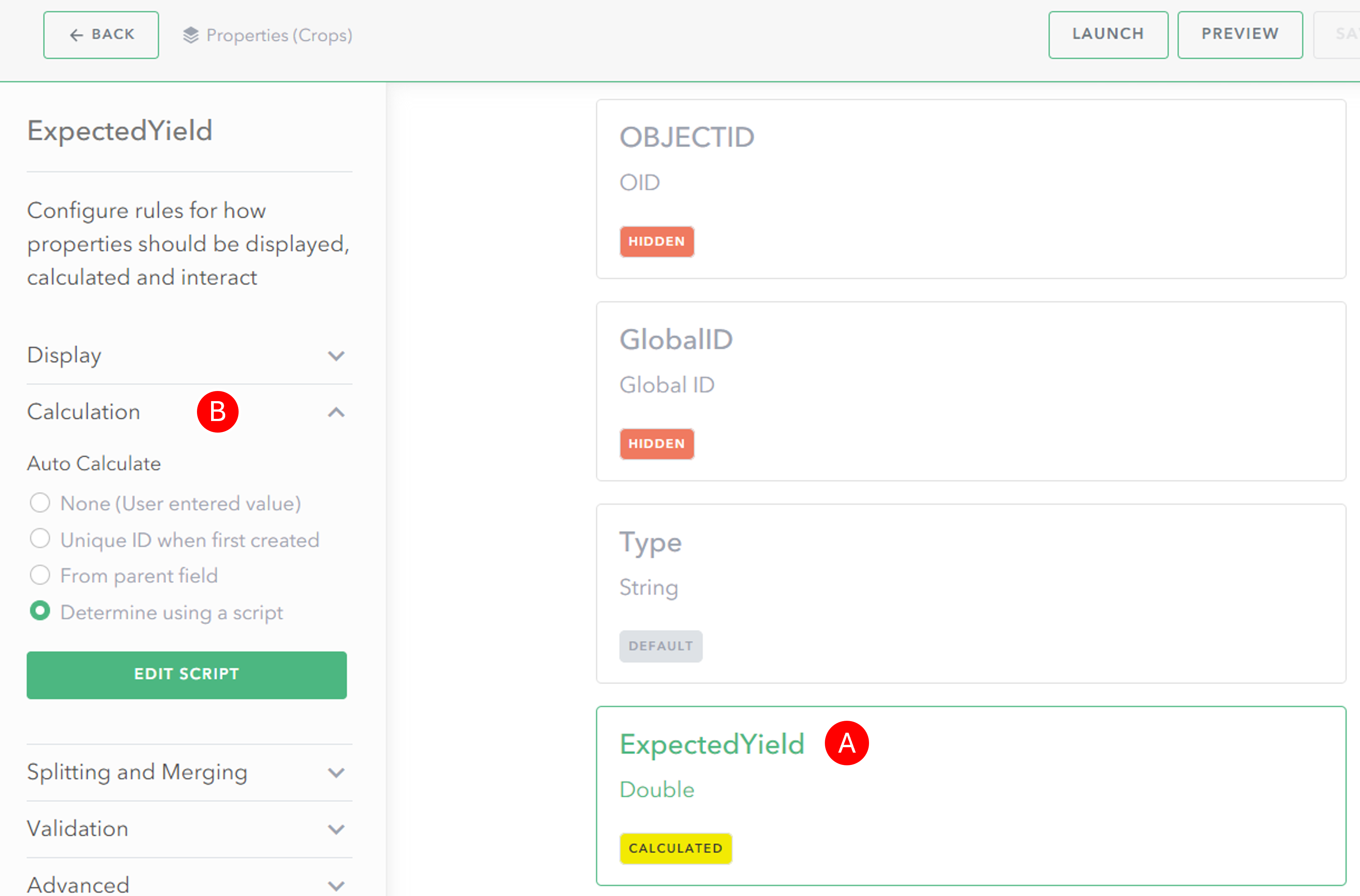 Selecting a field and configuring a new rule